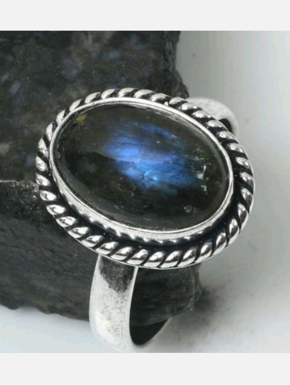Labradorite Gemstone Jewelry 925 Sterling Silver Handmade Ring